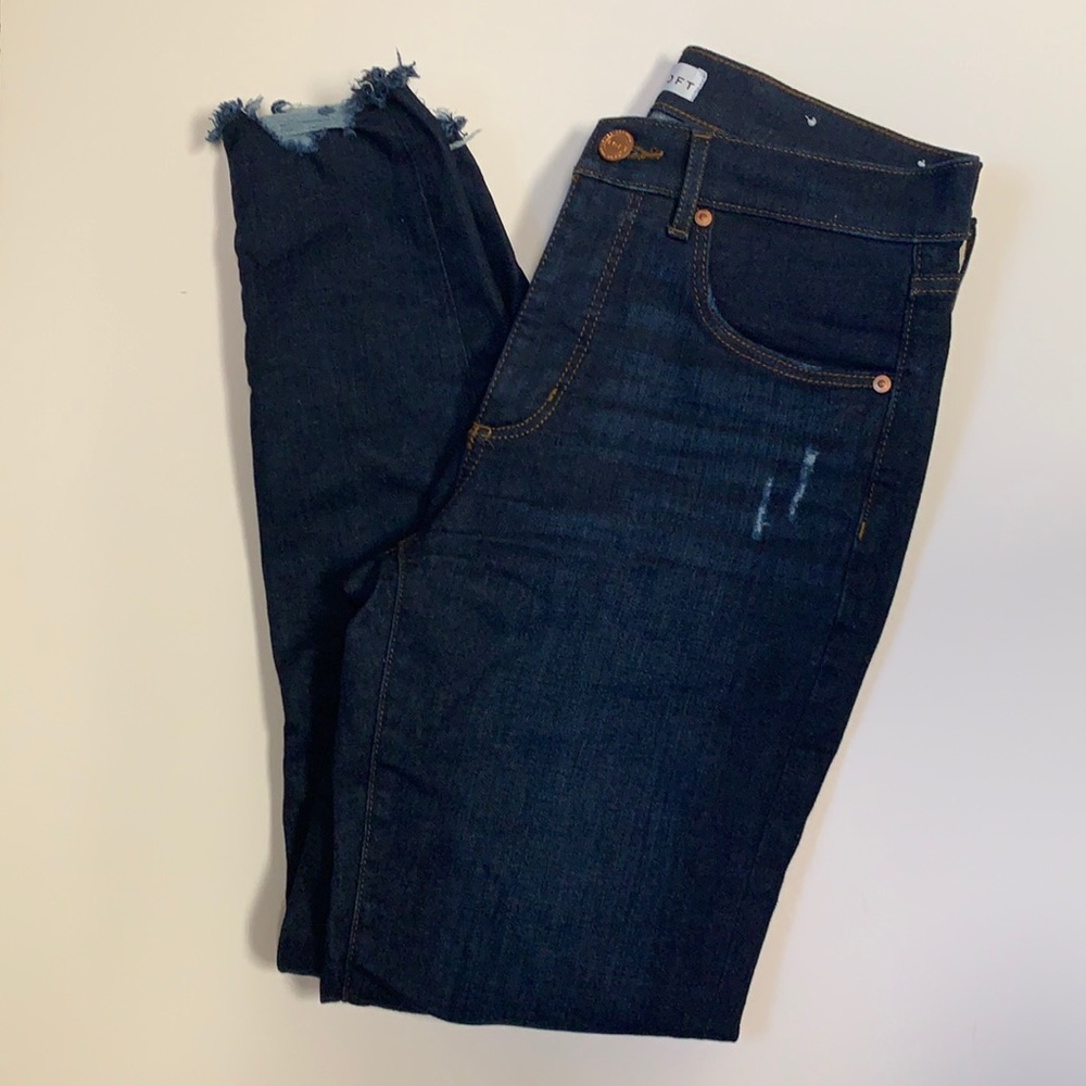 LOFT Dark Wash Skinny Jeans